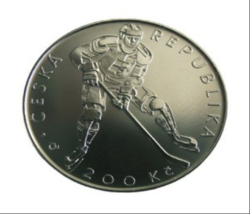 2008 - pamětní stříbrná mince Český svaz ledního hokeje