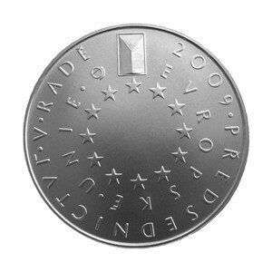 2009 - pamětní stříbrná mince předsednictví ČR v Radě EU