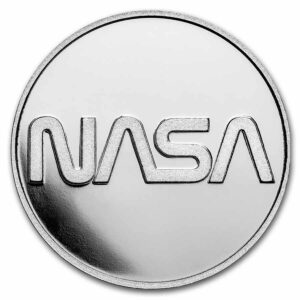 9Fine Mint 10 $ NASA Retro logo 1 Oz