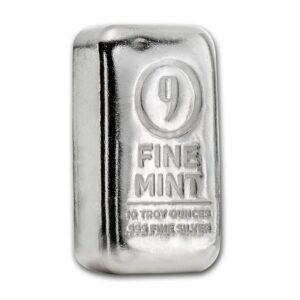9Fine Mint 10 Oz stříbrný slitek - mincovna 9Fine