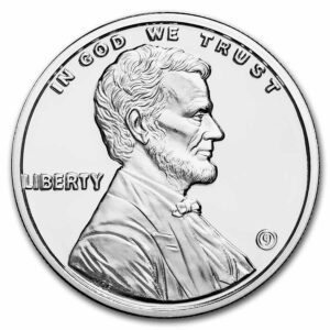 9Fine Mint Lincoln Penny 1 Oz