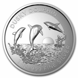 9Fine Mint Silver Dolphin High Relief 1 oz Proof