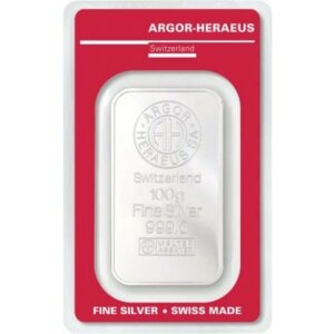 Argor Heraeus SA Investiční stříbro stříbrný slitek 100g