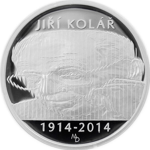 Česká mincovna Stříbrná mince 500 Kč 2014 Jiří Kolář proof