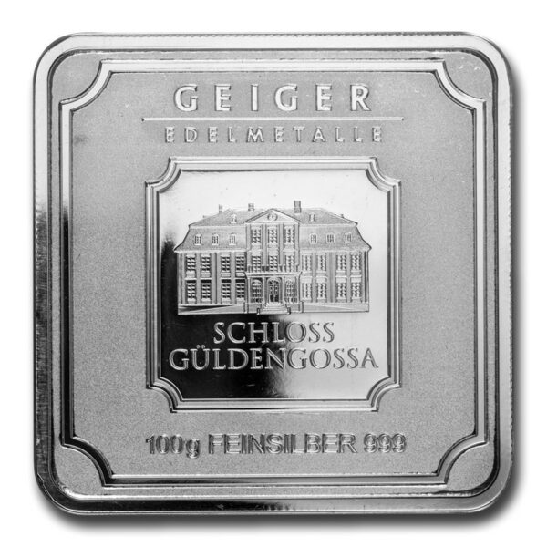 Geiger Edelmetalle (původní řada čtverců) 100g