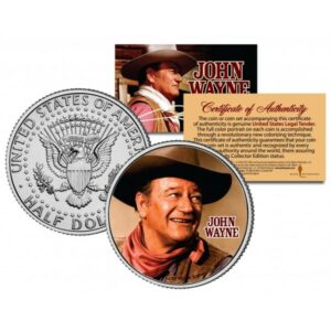 Merrick Mint JOHN WAYNE -  JFK Kennedy Half Dollar USA - oficiálně licencovaný