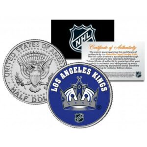 Merrick Mint LOS ANGELES KINGS NHL Hockey JFK Kennedy Half Dollar US Coin - oficiálně licencováno