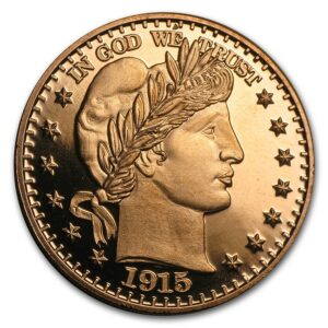 Mince - 1 oz 1 oz Měděná mince - kadeřník  Half dolaru
