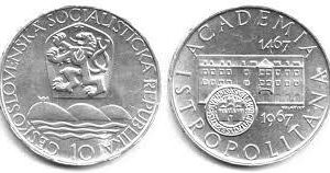 Mince -1967 PĚTISTÉ VÝROČÍ ZALOŽENÍ ACADEMIE ISTROPOLITANY