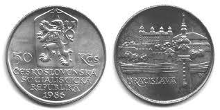 Mince :Stříbrná mince 50 Kčs Bratislava 1986
