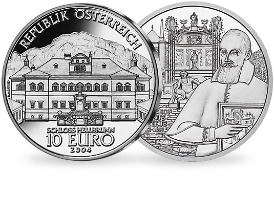 Münze Österreich Mince :10 Euro - stříbrná mince - 2004 - Hellbrunn Palace