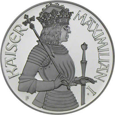Münze Österreich Mince : 1992 MAXIMILIAN I.