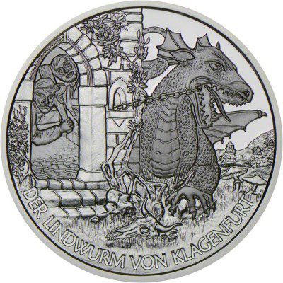 Münze Österreich Mince : 2011 LINDWURM V KLAGENFURTU