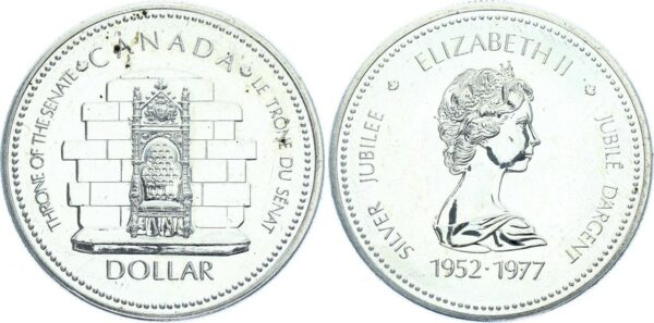 Münze Österreich Mince Kanada 1 dolar 1977