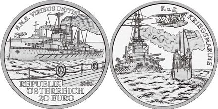 Münze Österreich Mince: Rakousko 20 Euro 2006 SMS Viribus Unitis