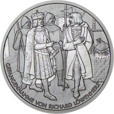 Münze Österreich Mince :RICHARD I. LVÍ SRDCE 2009