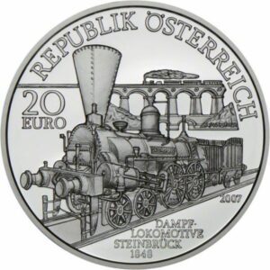 Münze Österreich Rakouská jižní železnice Vídeň - Terst 20g