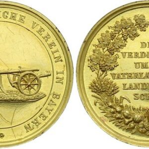 Německo stát Bavarsko zemědělská Medale 5 Dukat 1864-1886