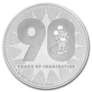 Niue Island Disney Mickey 90. výročí  $ 2   2018 Niue 1oz stříbro