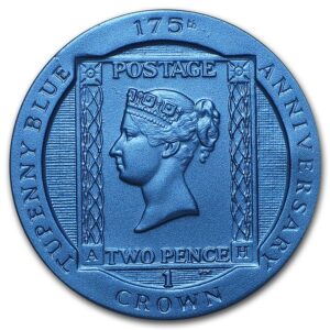Pobjoy Mint 2015 Ascension Island  1 Crown Tuppenny Blue Stamp 1 oz