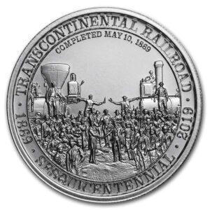 Private Mint 2 oz Mince - transkontinentální železnice