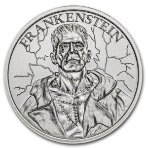 Private Mint 2 oz Stříbro  - Vintage Horror Series: Frankenstein
