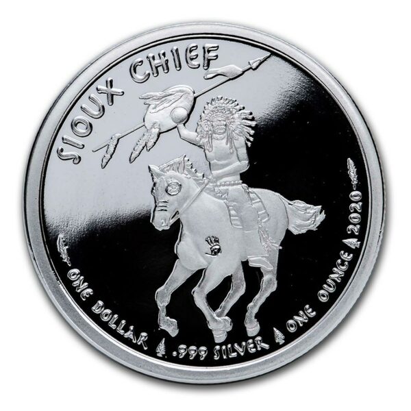 Private Mint 2020 1 oz  $ 1 Sioux Indian War Chief BU