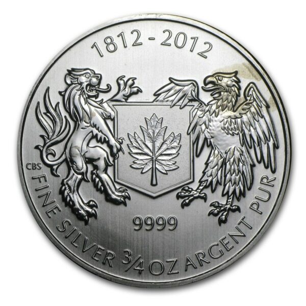 Royal Canadian Mint 2012 Kanada 3/4 oz  Válka roku  1812