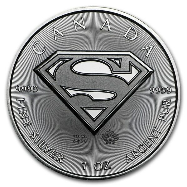 Royal Canadian Mint Mince : 2016 Kanada 1 oz Stříbro $ 5 SUPERMAN ™ BU