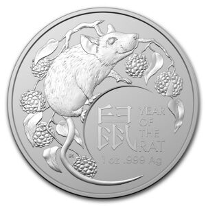 Royal Mint 1 oz Stříbrný lunární rok krysy BU