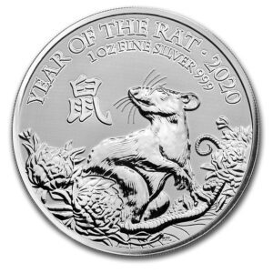 Royal Mint 2020 Velká Británie  rok krysy BU 1 oz