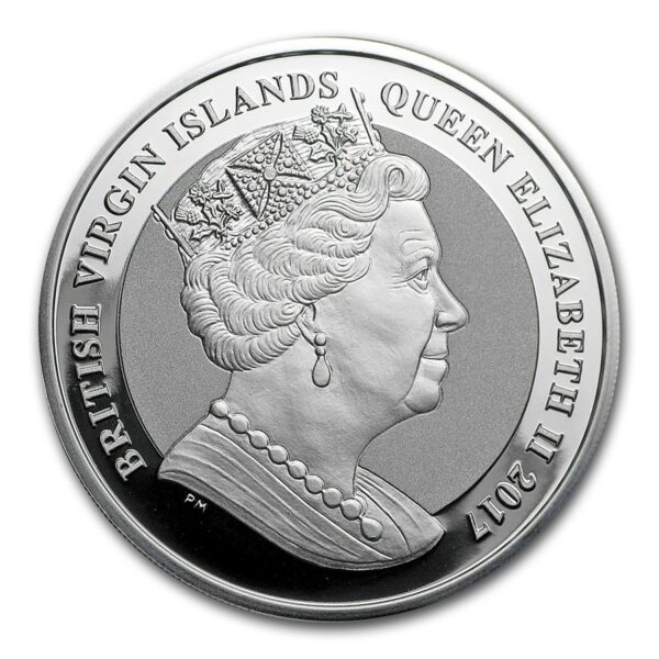 Royal Mint Mince 2017 Britské Panenské ostrovy 1 oz  John F. Kennedy