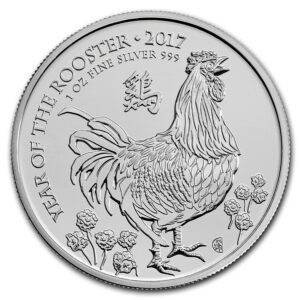 Royal Mint Mince - 2017 Velká Británie 1 oz  rok kohouta BU