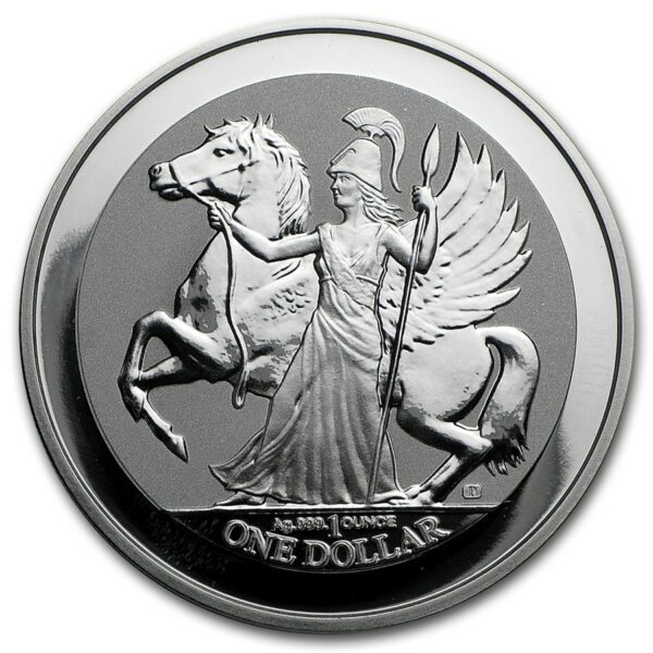 Royal Mint Stříbrná investiční mince-2017 Britské Panenské ostrovy 1 oz  Pegasus Reverse Proof