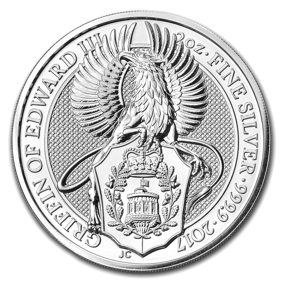 Royal Mint Stříbrná mince The Queen's Beasts The Griffin 2 Oz 2017