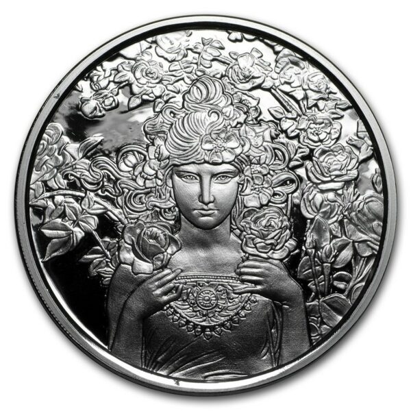 Silver Shield Mince -1 oz  Kolekce  Mucha  (Rose)