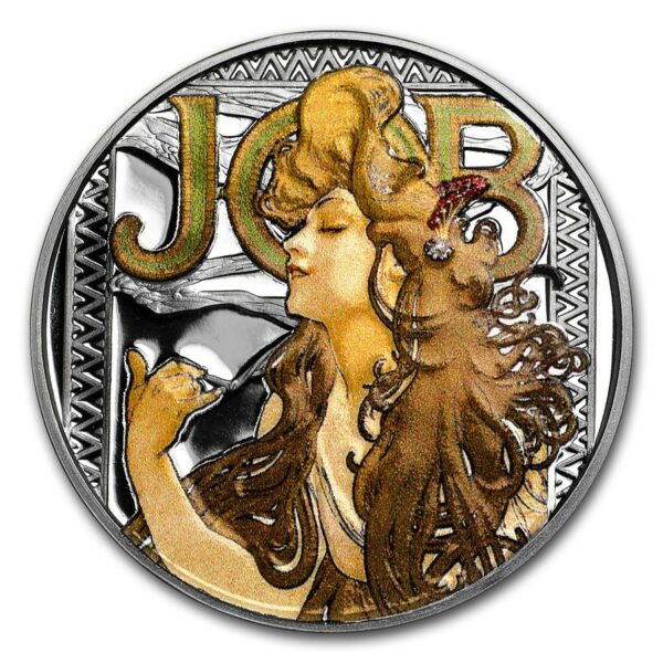 Silver Shield Mince 1 oz sbírka Mucha Collection (JOB)