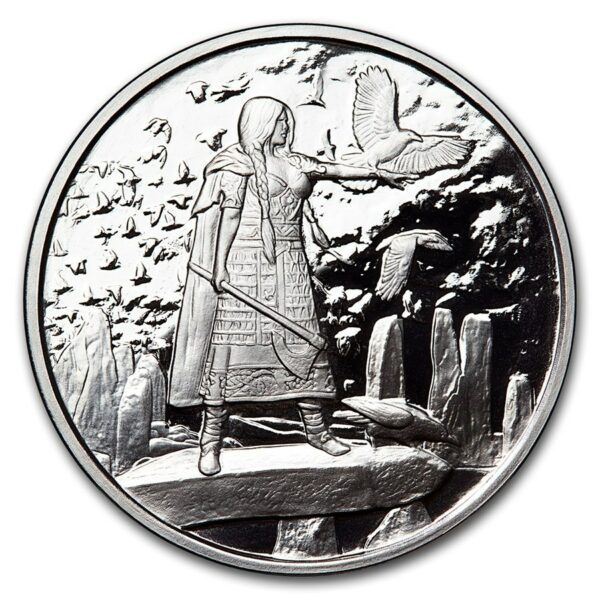 Silver Shield Mince 1 oz Stříbrná mince keltské kuličky (Morrigan)