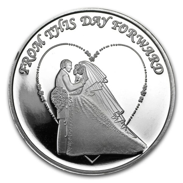 Silver Shield Mince 1 oz stříbrná mince - svatba