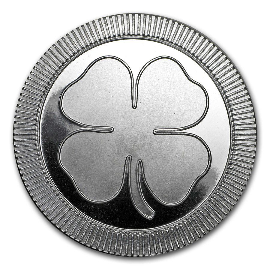 Silver Shield Mince 1 Oz stříbro : čtyřlístek pro štěstí