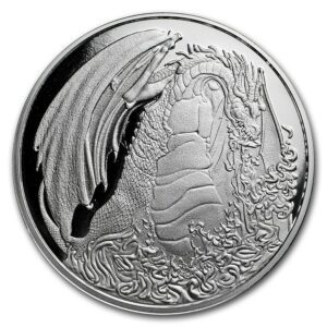 Silver Shield Mince :1 oz Stříbro- vzácné elementy (Ohnivý Drak )
