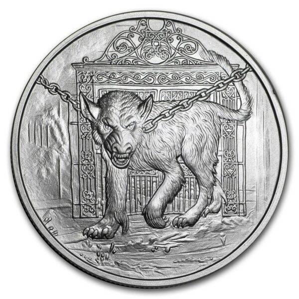 Silver Shield Mince : 2017 -1 oz Stříbro - severské bytosti: Hellhound - Garm