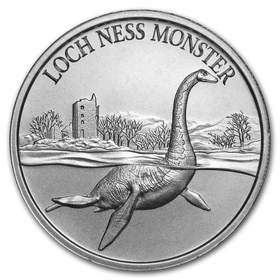 Silver Shield Stříbrná investiční mince-2 oz Stříbro - Loch Ness Příšera