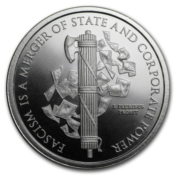 Silver Shield Stříbrná investiční mince-2018 1 oz stříbrná mince  - MiniMintage fašistické sekery