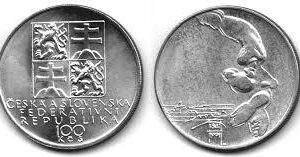 Stříbrná mince 100 Kčs Antonín Dvořák 150. výročí narození 1991