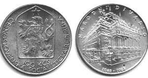 Stříbrná mince 1983 - PAMĚTNÍ MINCE NÁRODNÍ DIVADLO - B.K.