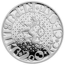 Stříbrná mince 200 Kč Jan Lucemburský a Eliška Nástup na trůn 700. výročí 2010 Proof