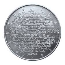 Stříbrná mince 200 Kč Jarmila Novotná 100. výročí narození 2007 Proof
