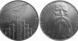 Stříbrná mince 200 Kč Josef Hlávka 100. výročí úmrtí 2008 Proof