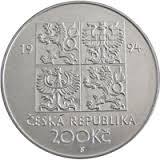 Stříbrná mince 200 Kč Ochrana a tvorba životního prostředí 1994 Standard